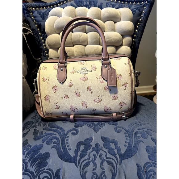 Coach Handbags - Coach Rowan Lavender Purple Floral Crossbody Handbag NWOT